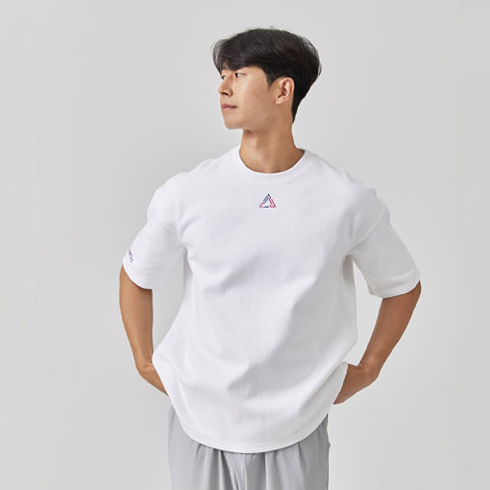 유니 더블 코튼 티셔츠 화이트